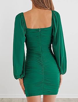 Puff Sleeve Bodycon Dress
