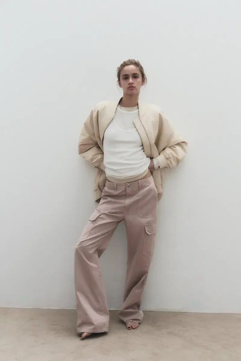 High Rise Beige Cargo