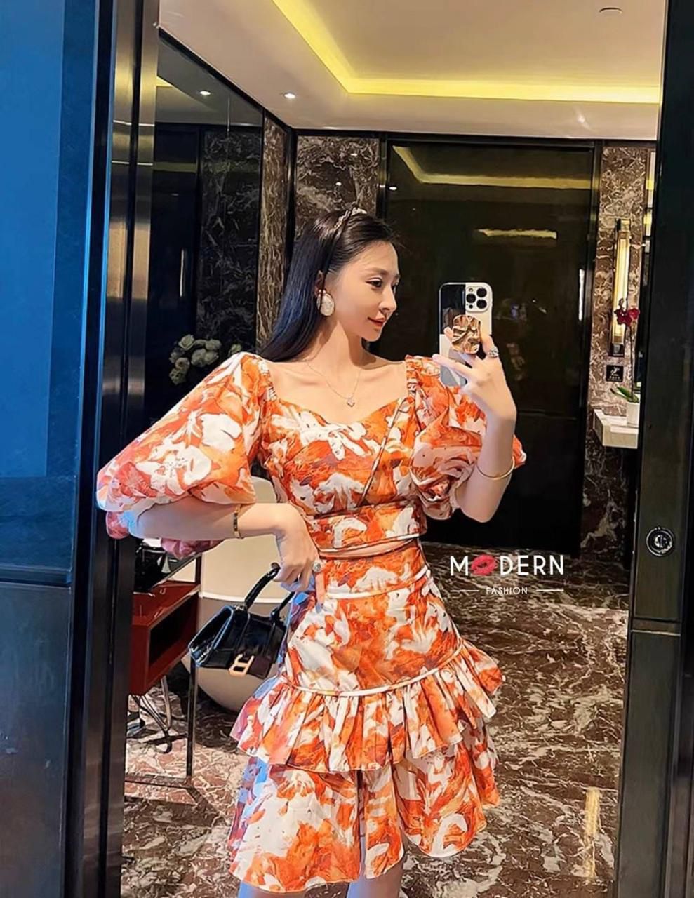 Printed Co-ord Set With Skirt