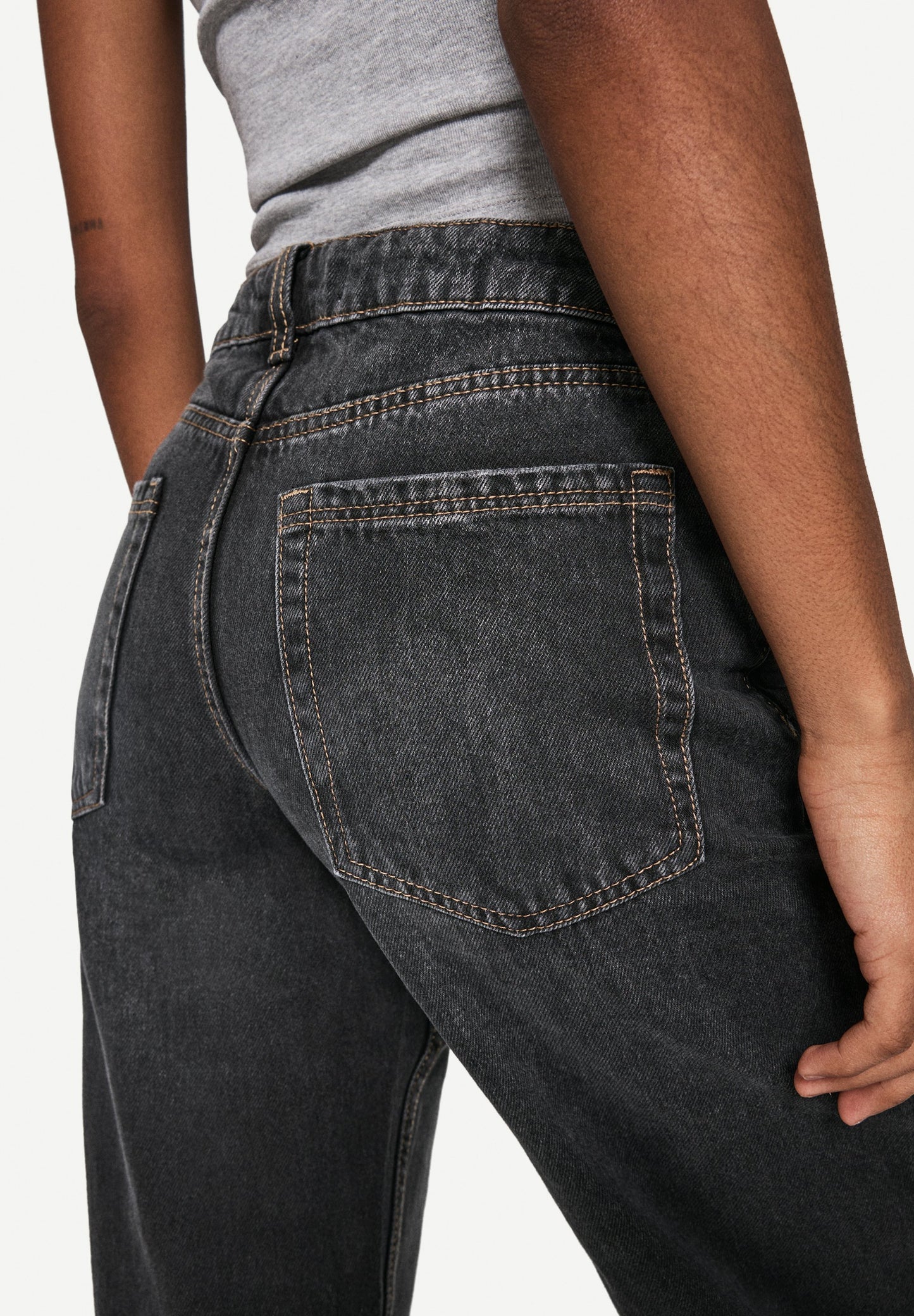 Bershka charcoal loose straight fit