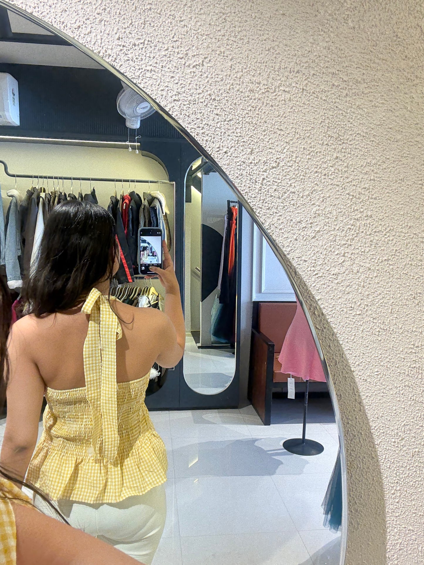 Gingham Bow Halter Neck Top