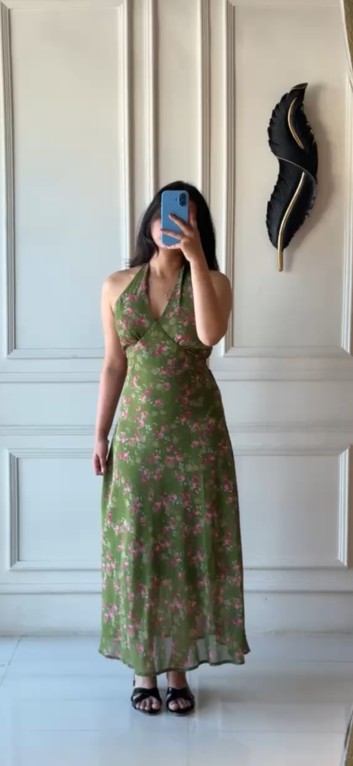Green Floral Summer Dress