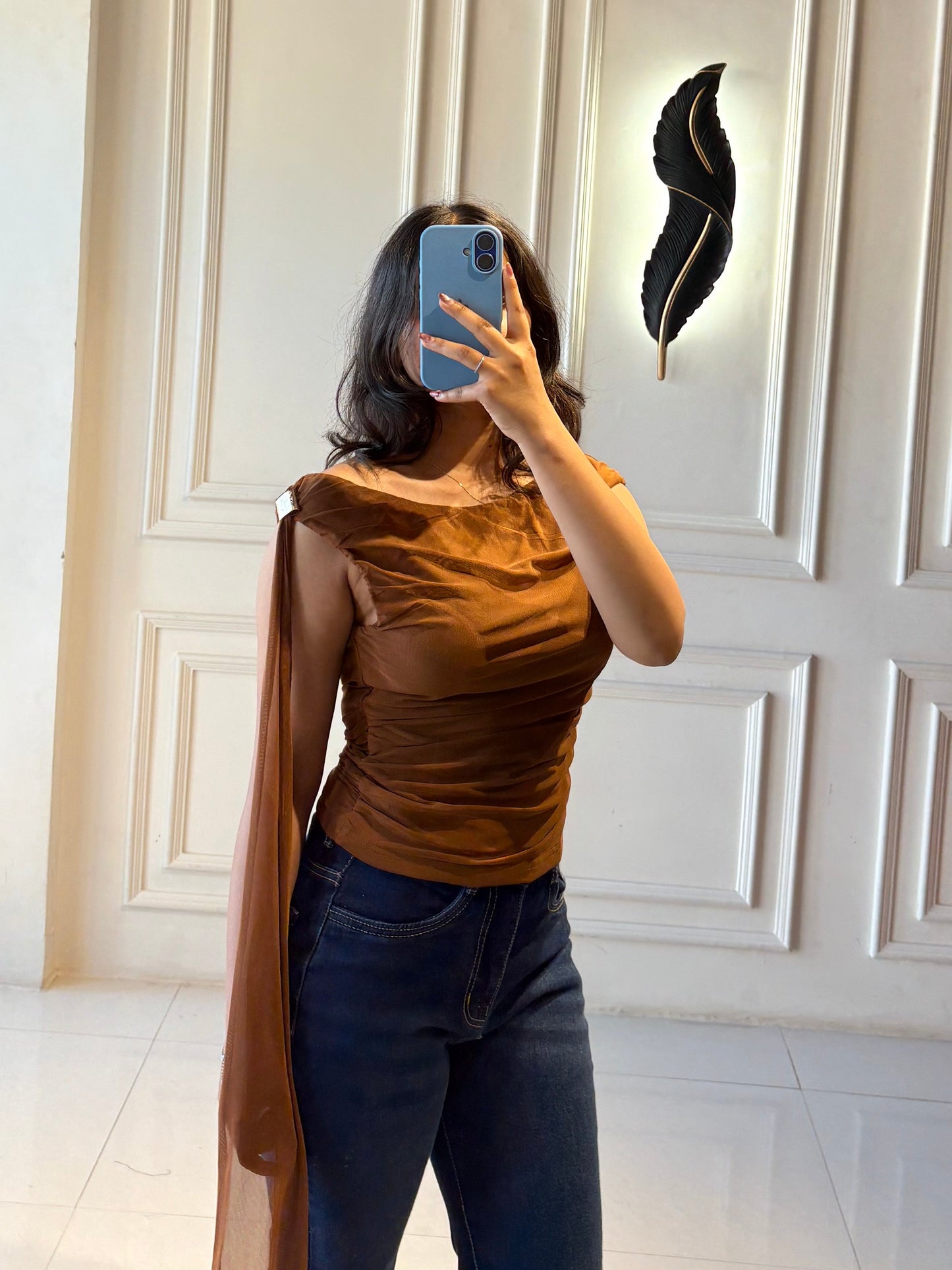 Off-Shoulder Ruched Top