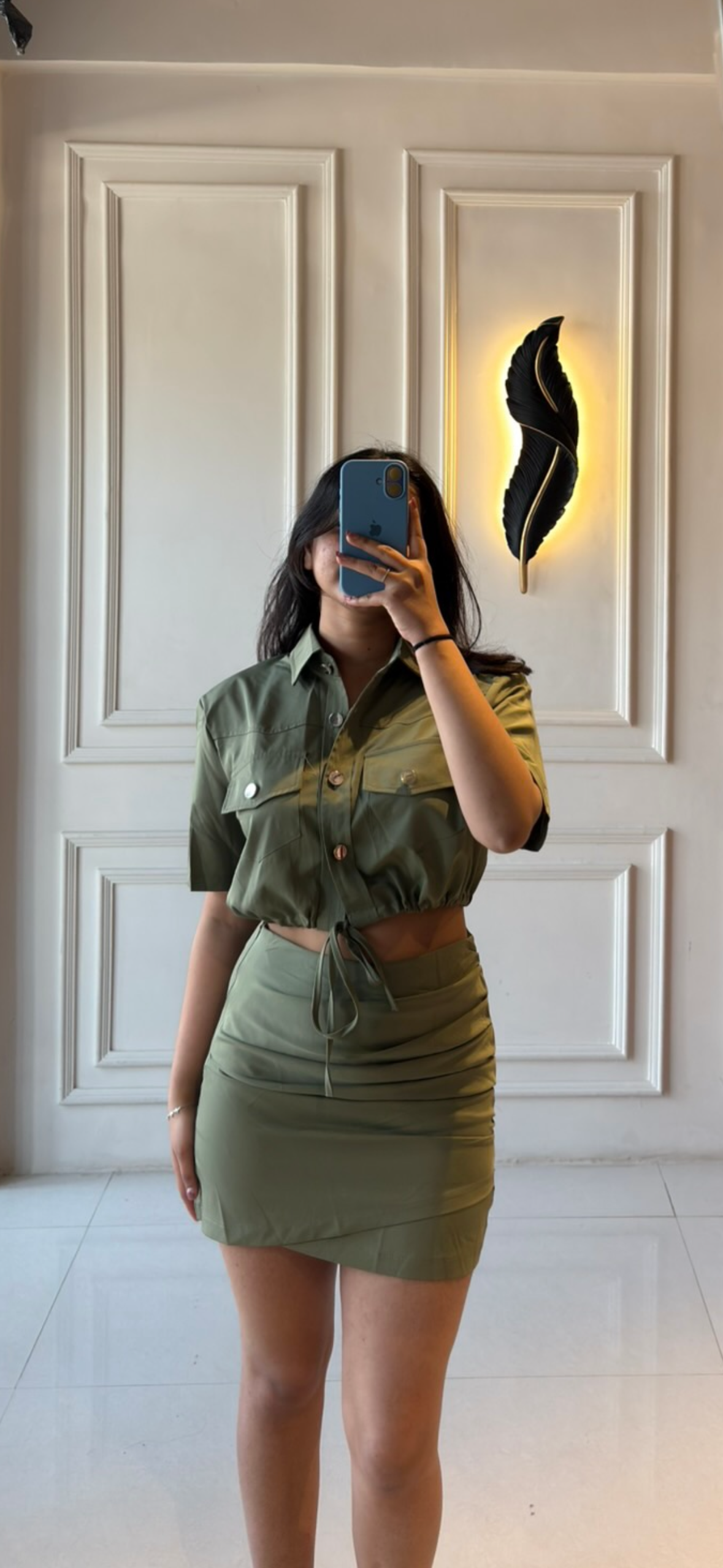 Sage Skirt&Shirt Set