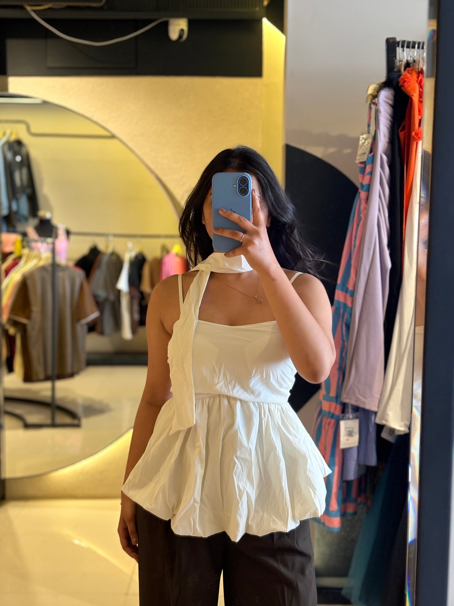 Tie-Neck Paded Cami Top