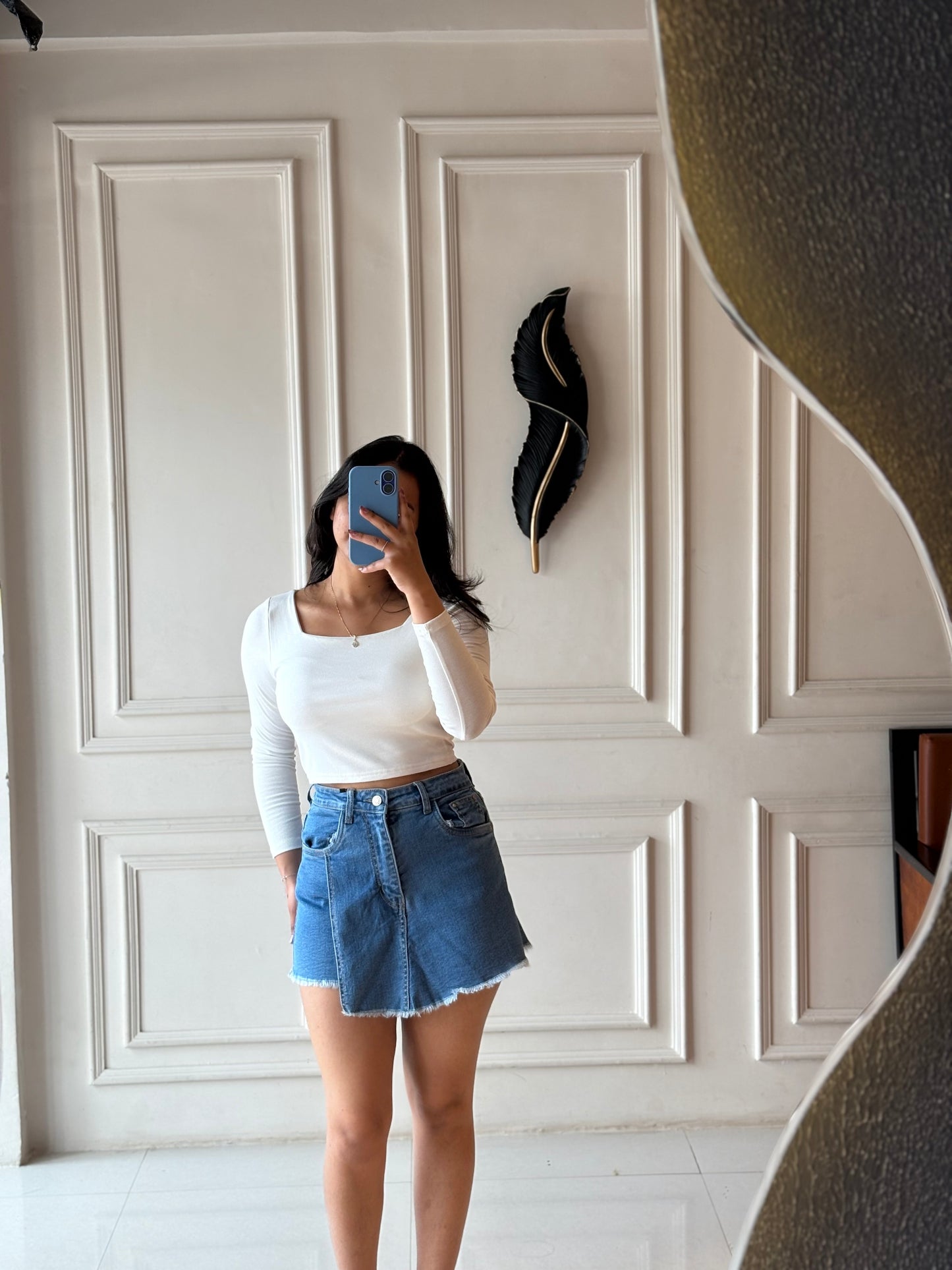 Denim Skorts