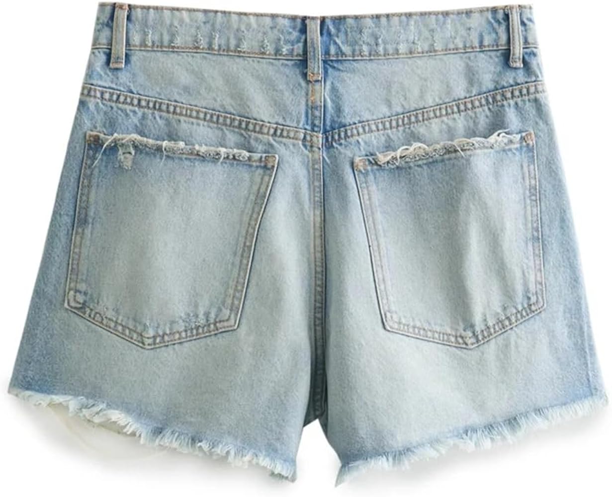 Z@ra light ripped shorts