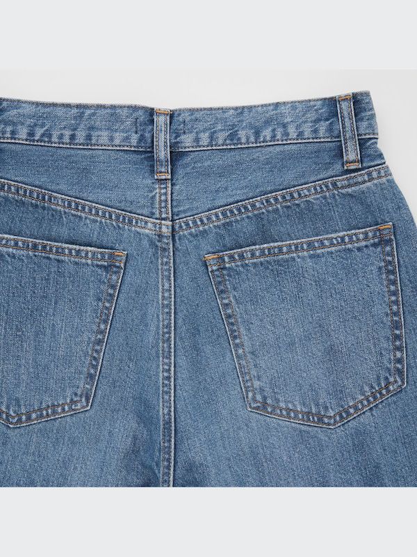 Straight Fit High Rise Single Cut Jeans