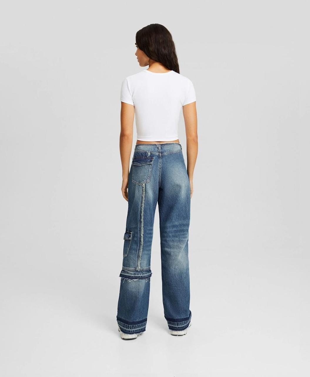 Raw Hem Straight Fit Jeans