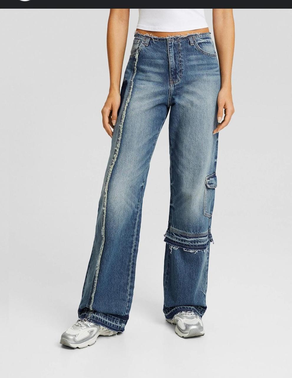 Raw Hem Straight Fit Jeans