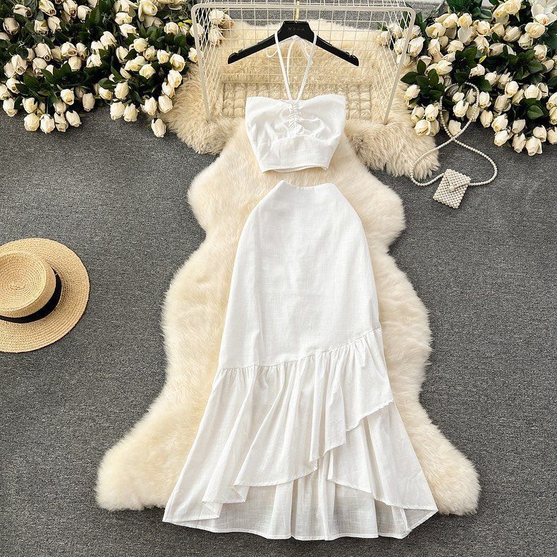 Tube Top With Ruffle Skirt