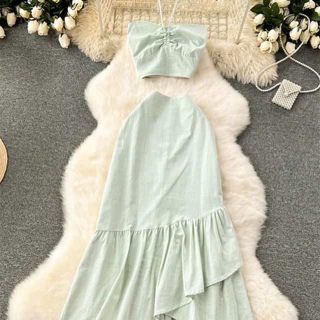 Tube Top With Ruffle Skirt