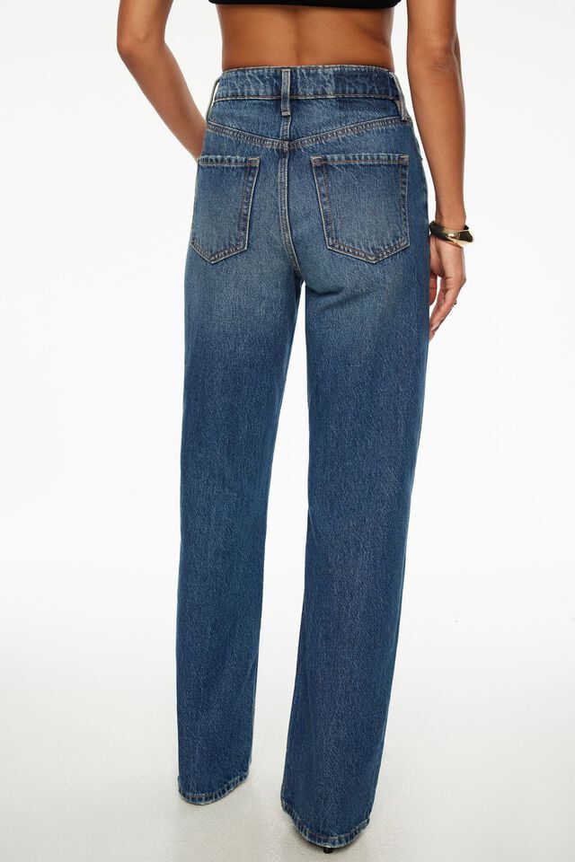 High Rise Wide Leg Blue Jeans