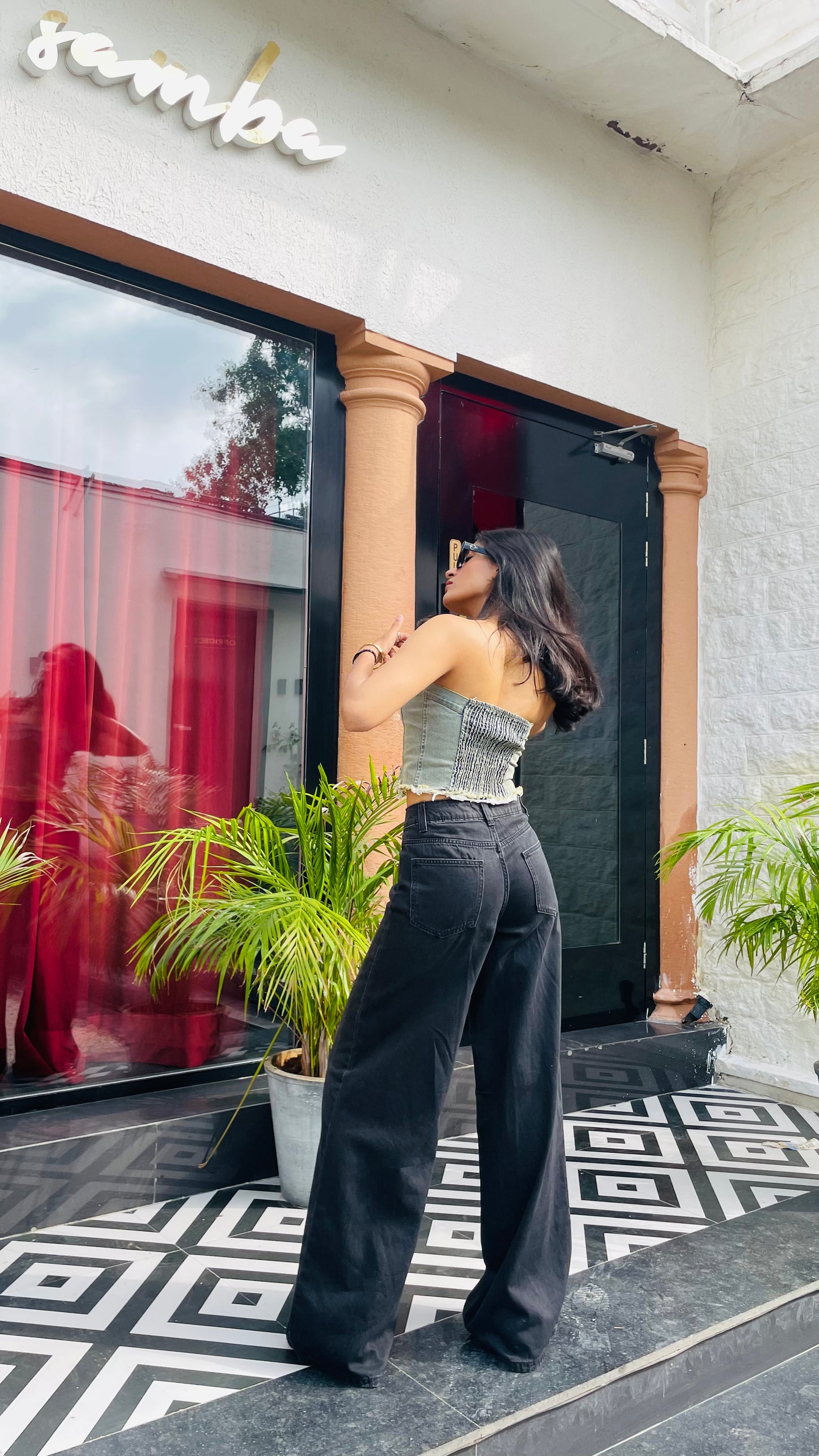 Baggy Charcoal Wide Leg Jeans