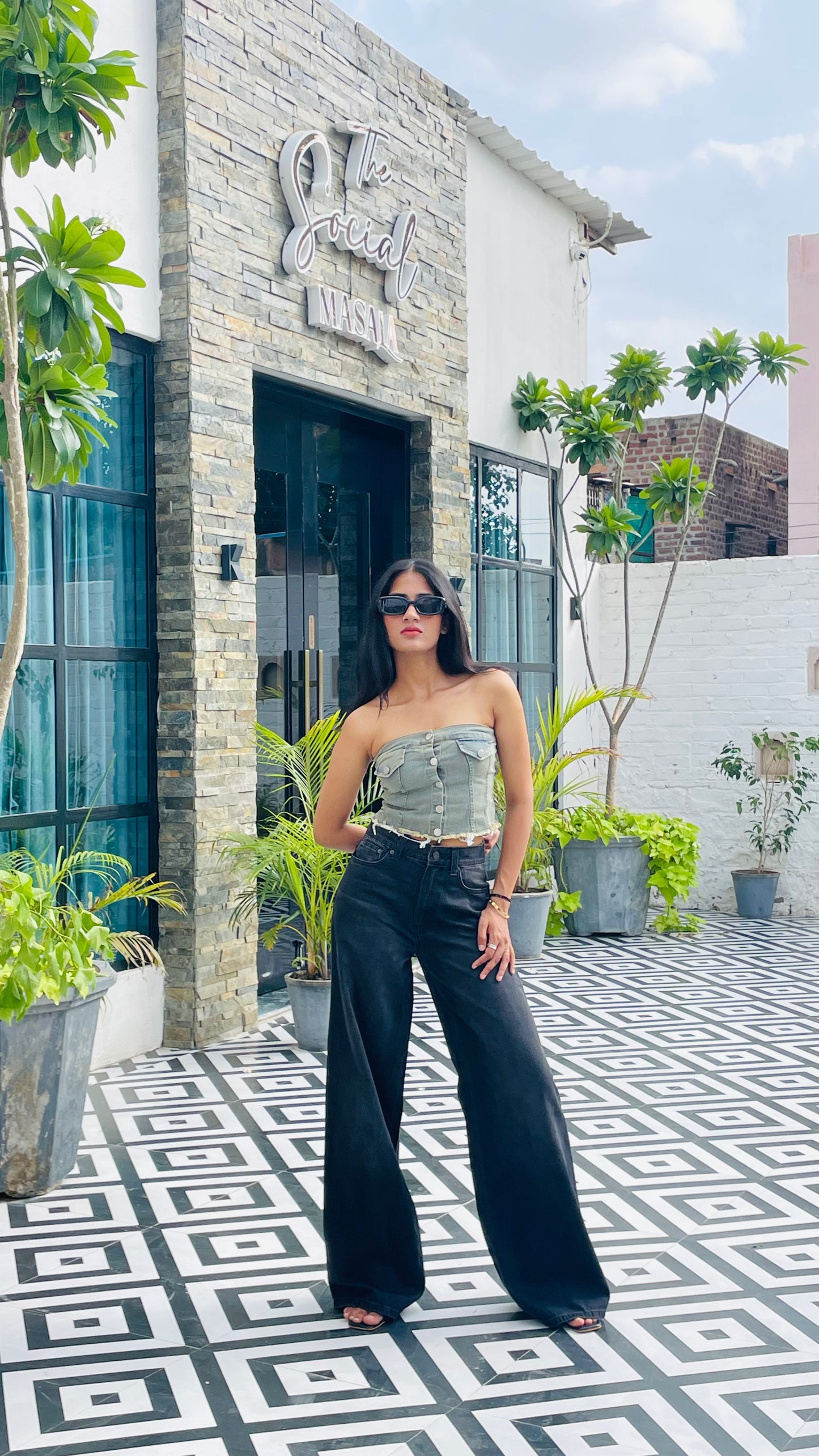 Baggy Charcoal Wide Leg Jeans