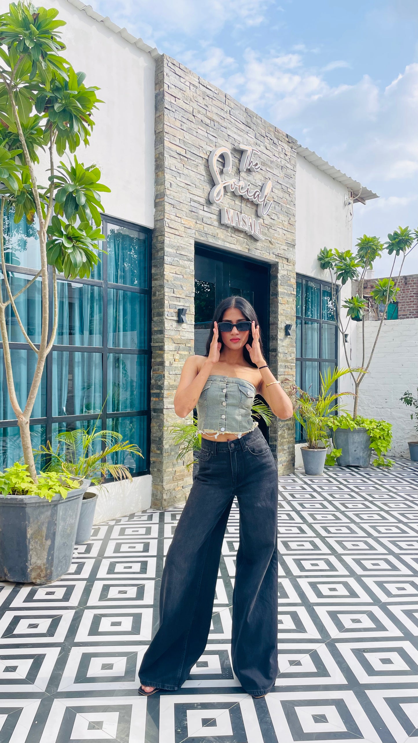 Baggy Charcoal Wide Leg Jeans