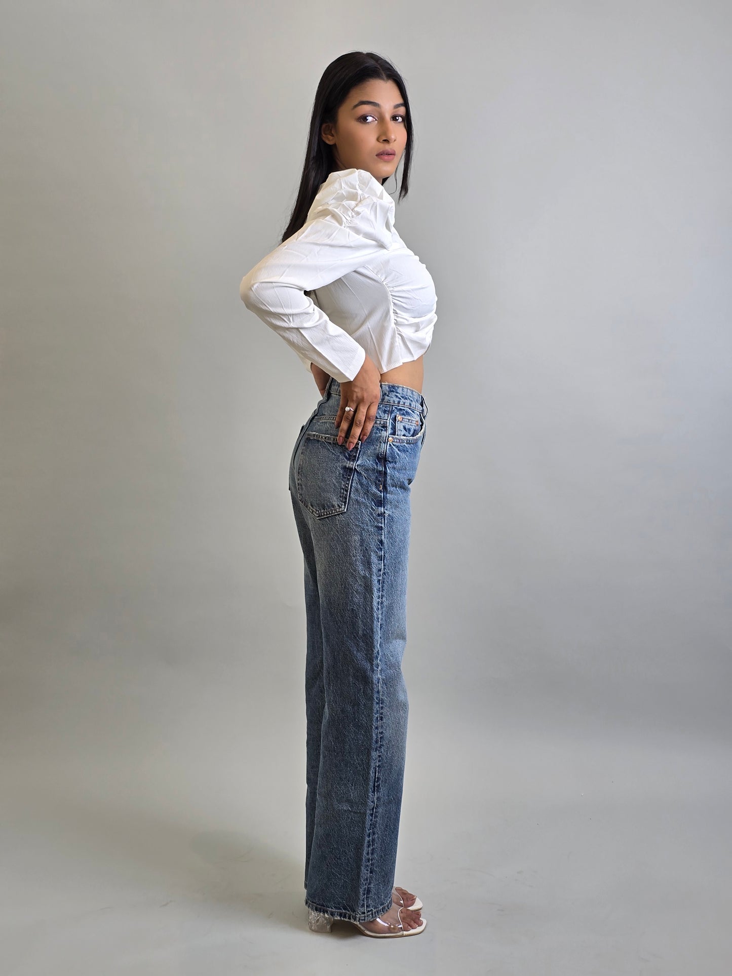 90's Basic Blue Straight Fit Jeans