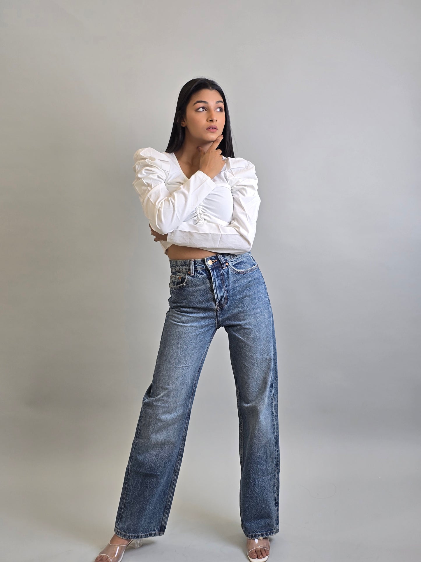 90's Basic Blue Straight Fit Jeans