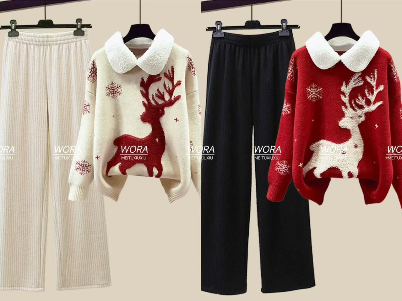Reindeer Woolen Co Ord Set