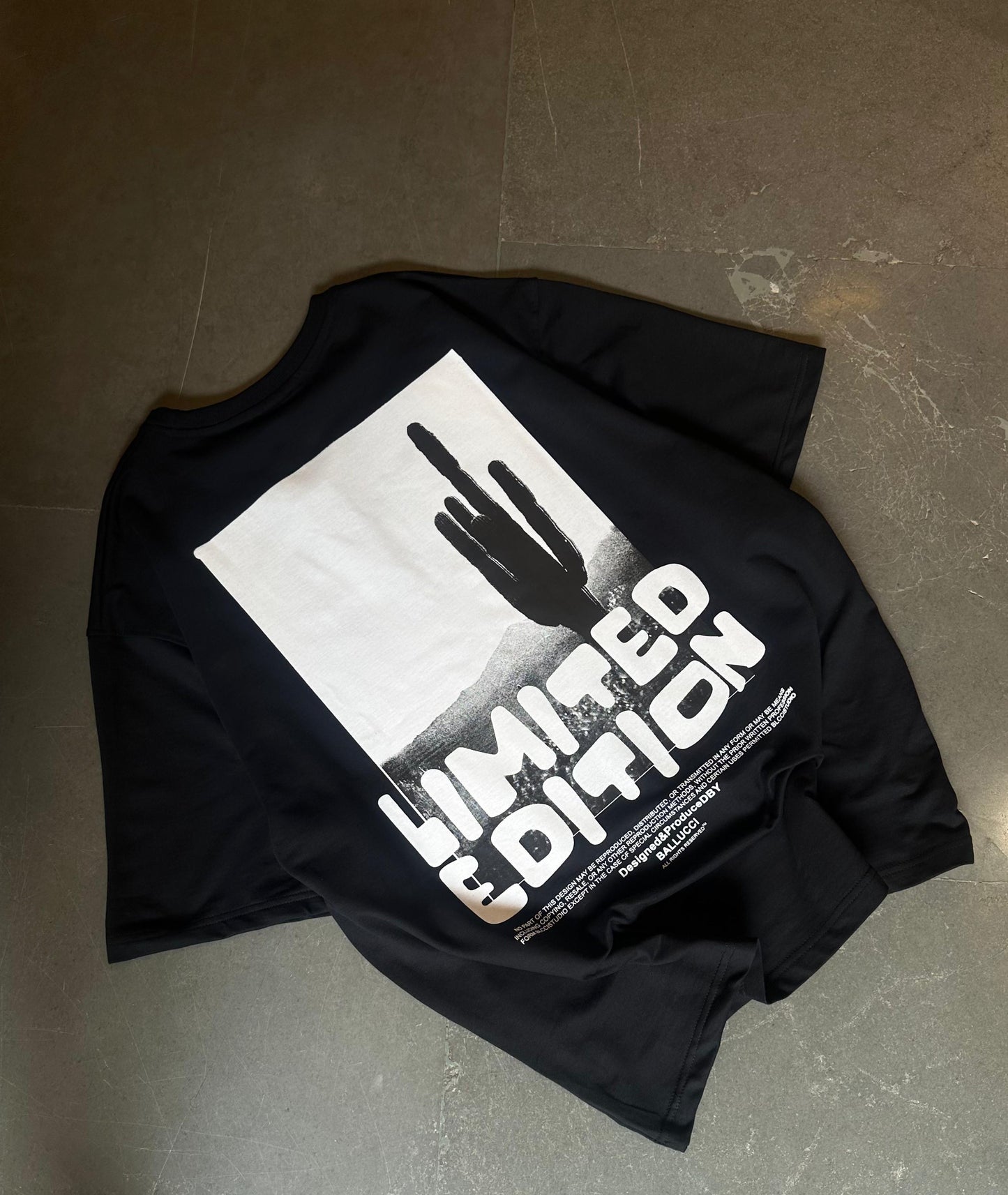 Elite Black Printed Tee