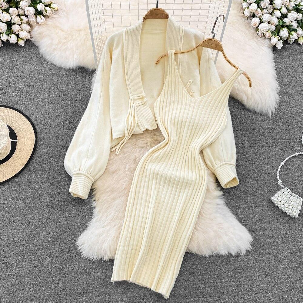 Bodycon Dress With Cardigan