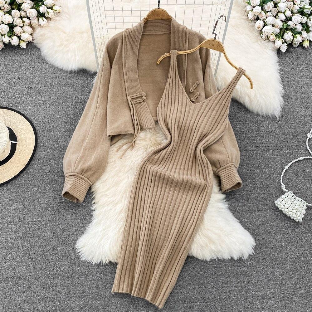 Bodycon Dress With Cardigan