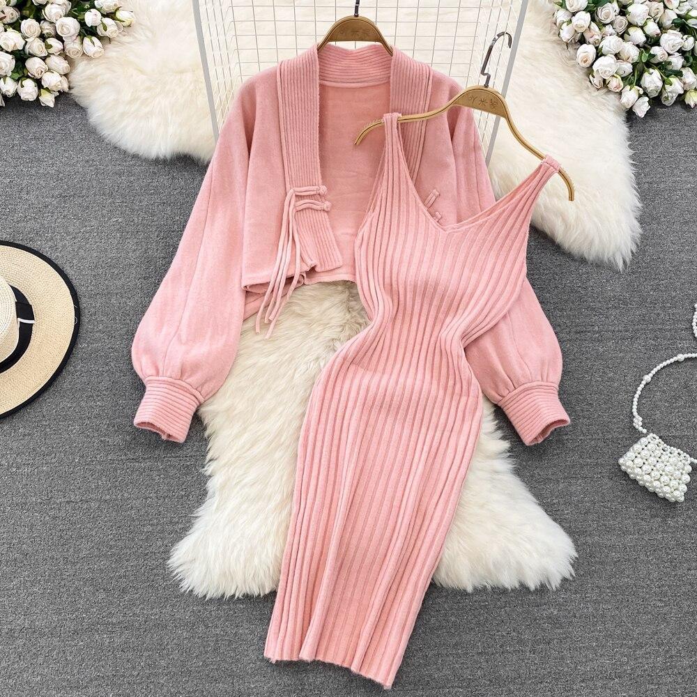Bodycon Dress With Cardigan