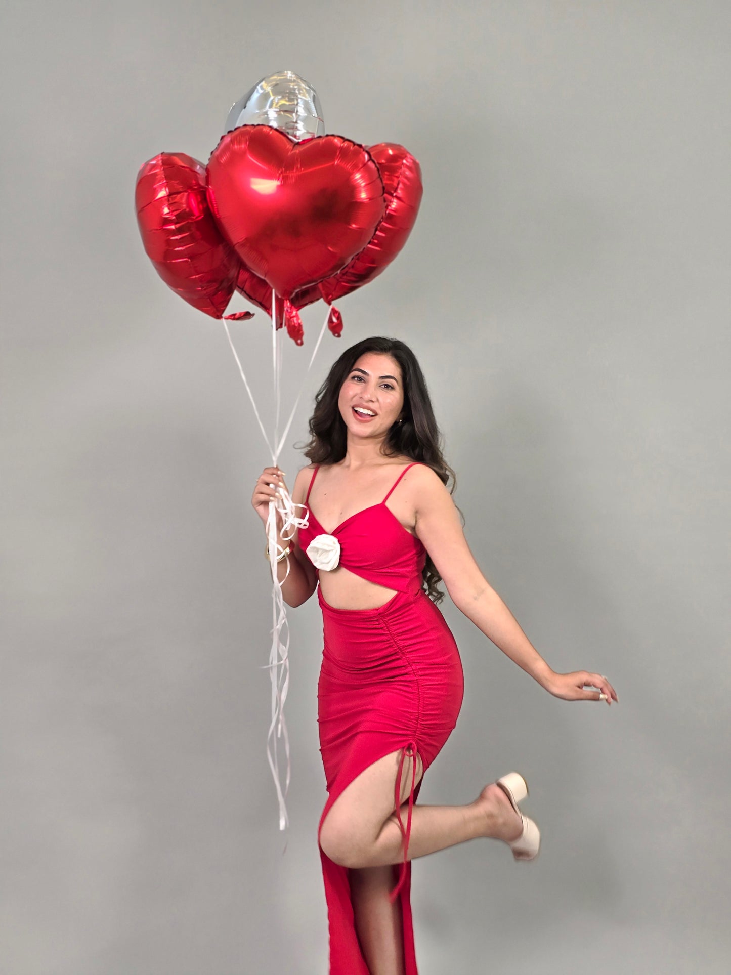 Cut out Valentine Bodycon Long Dress