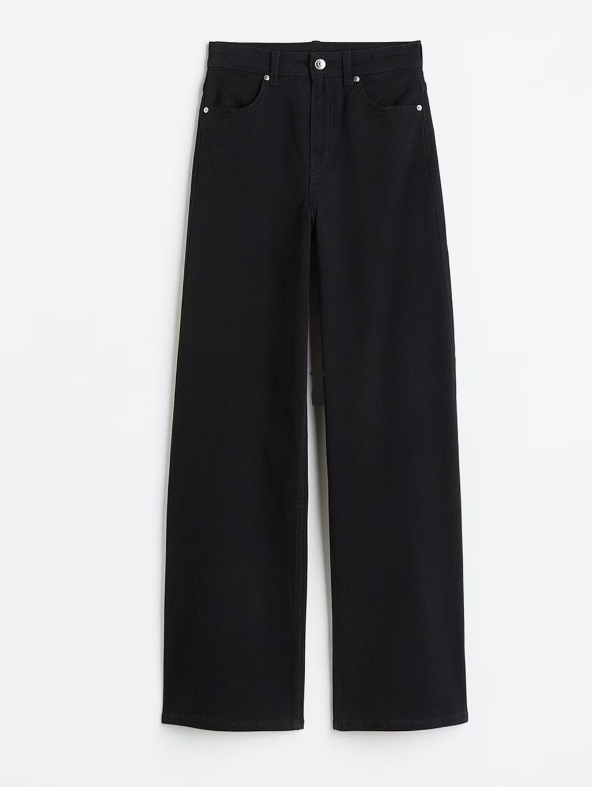 HM High Rise Wide Black Denim
