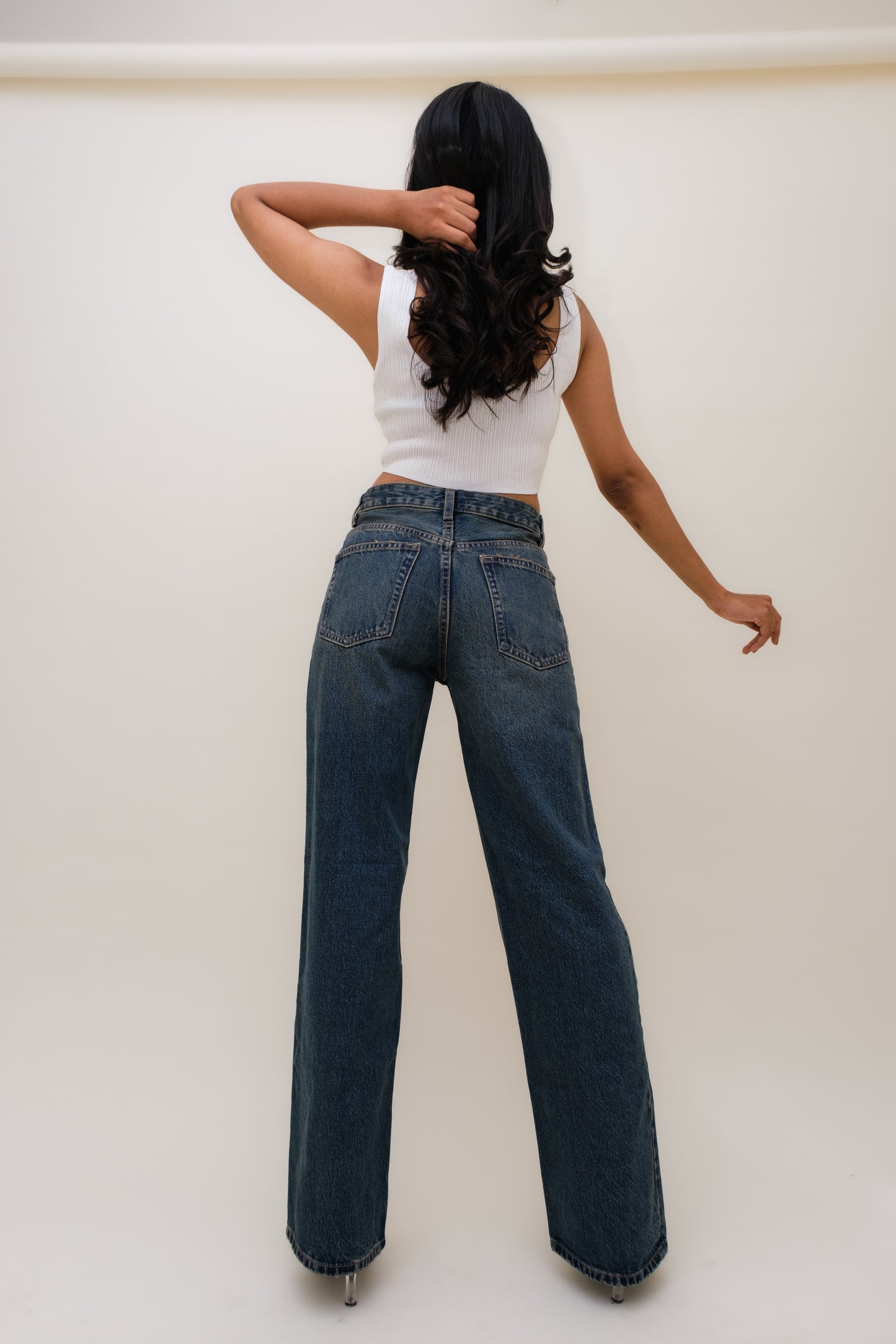 Straight Fit Dark Blue Jeans