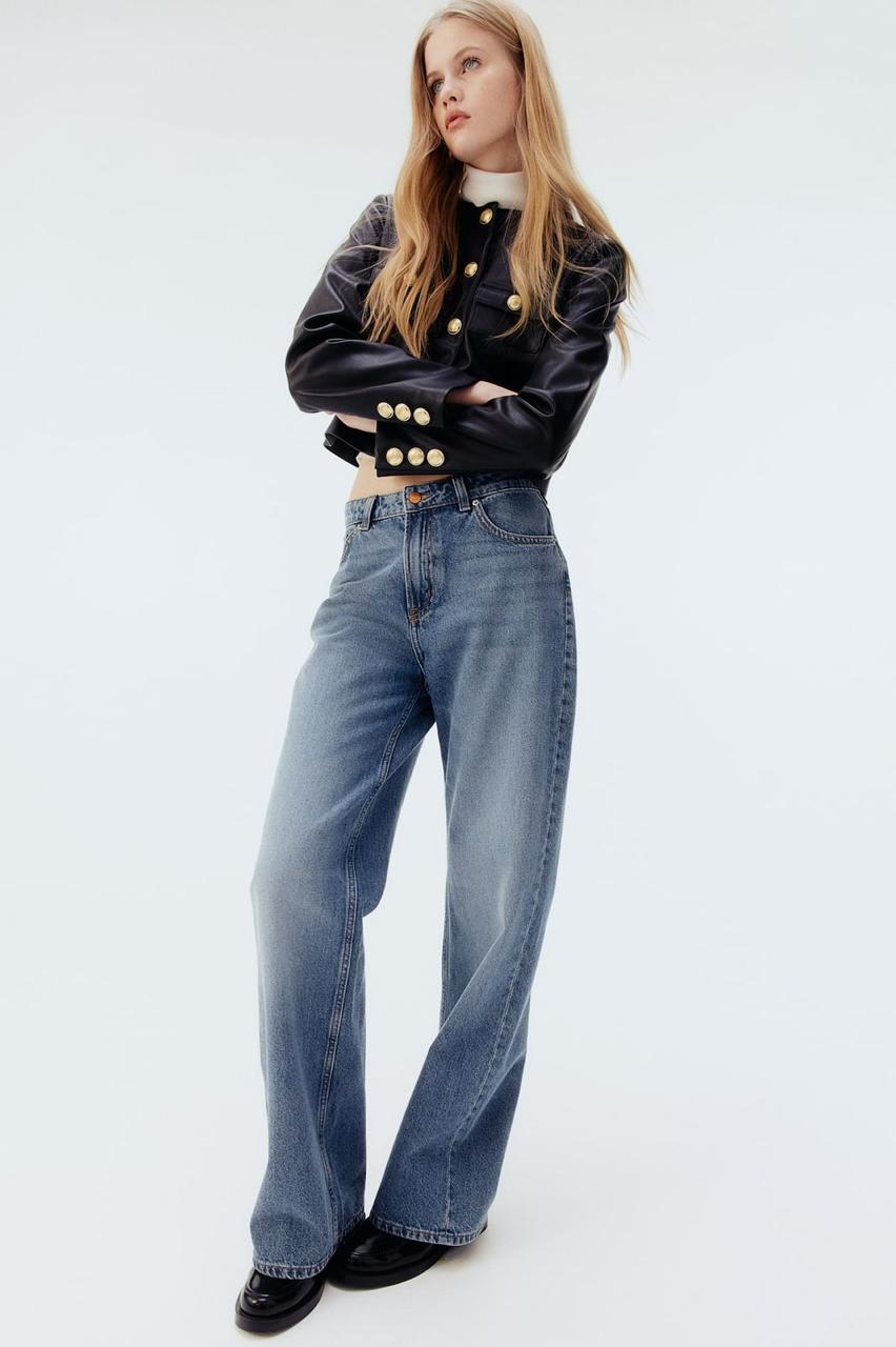 High Waist Straight Leg Jeans