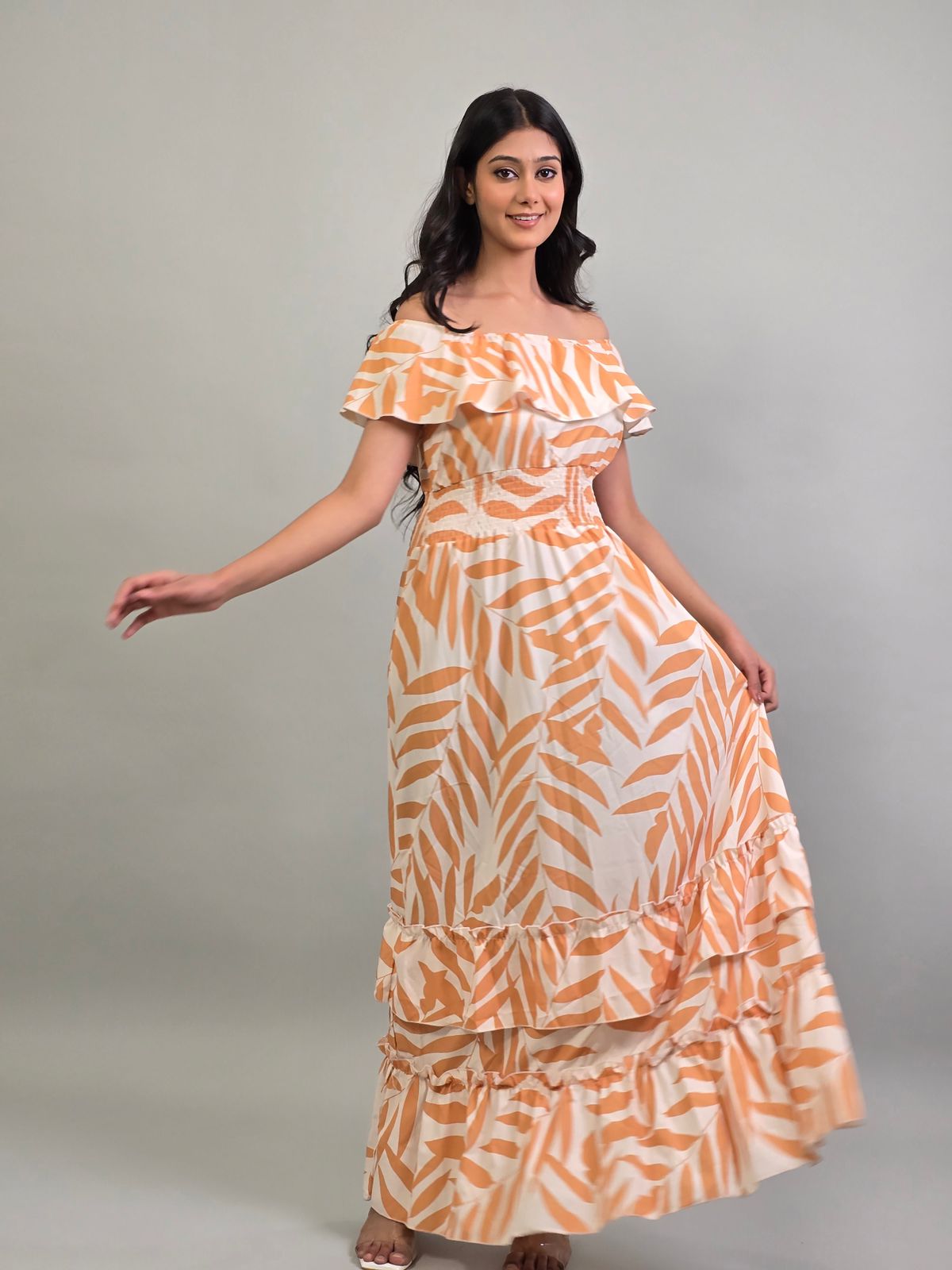Off Shoulder Maxi Dress