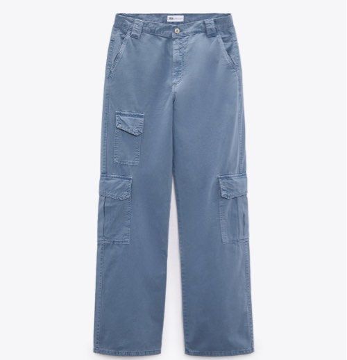 High Rise Blue Cargo