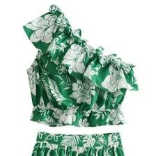 Off Shoulder Printed Co-ord Set