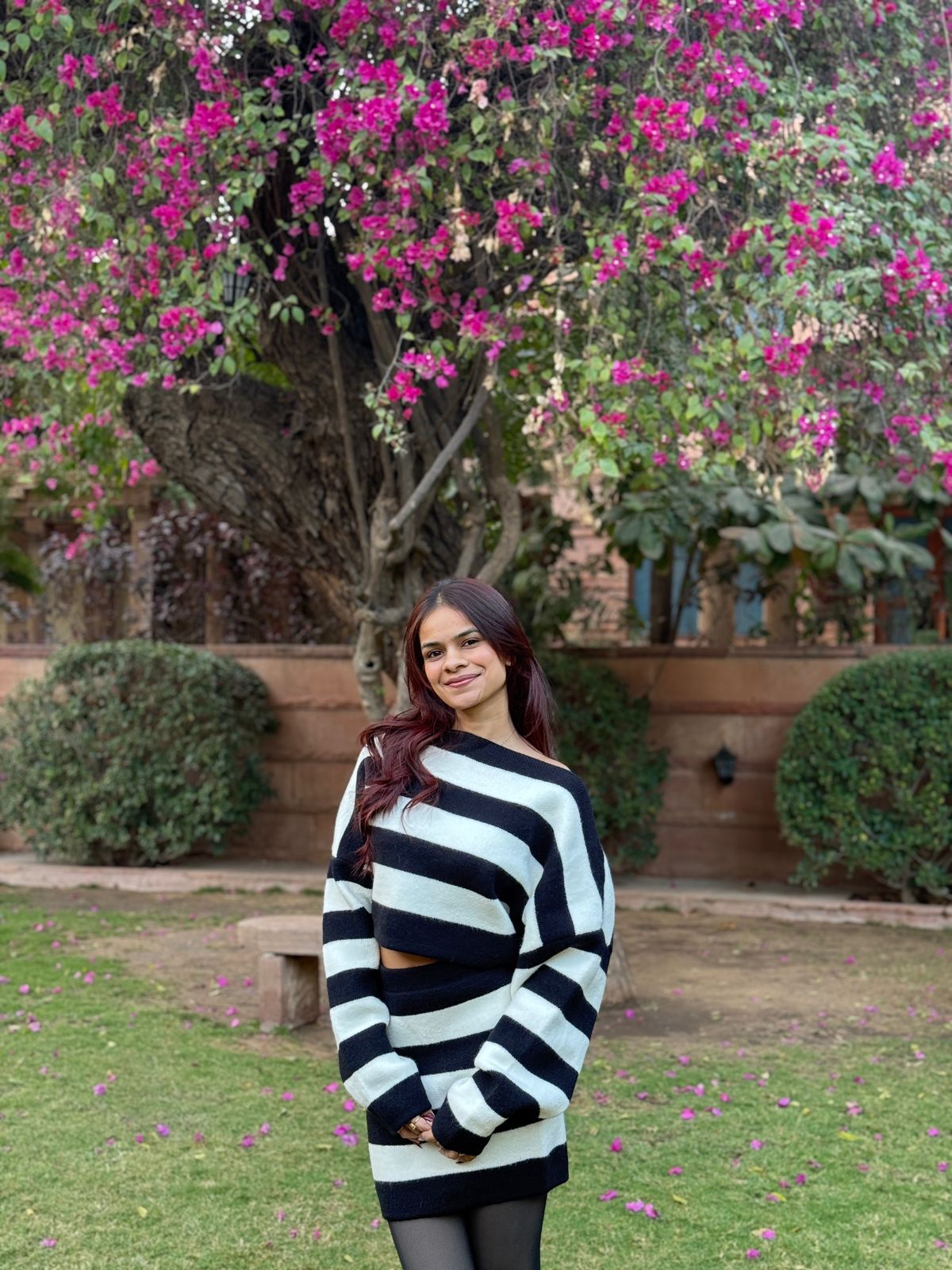 Black and White Knitted Coord Set