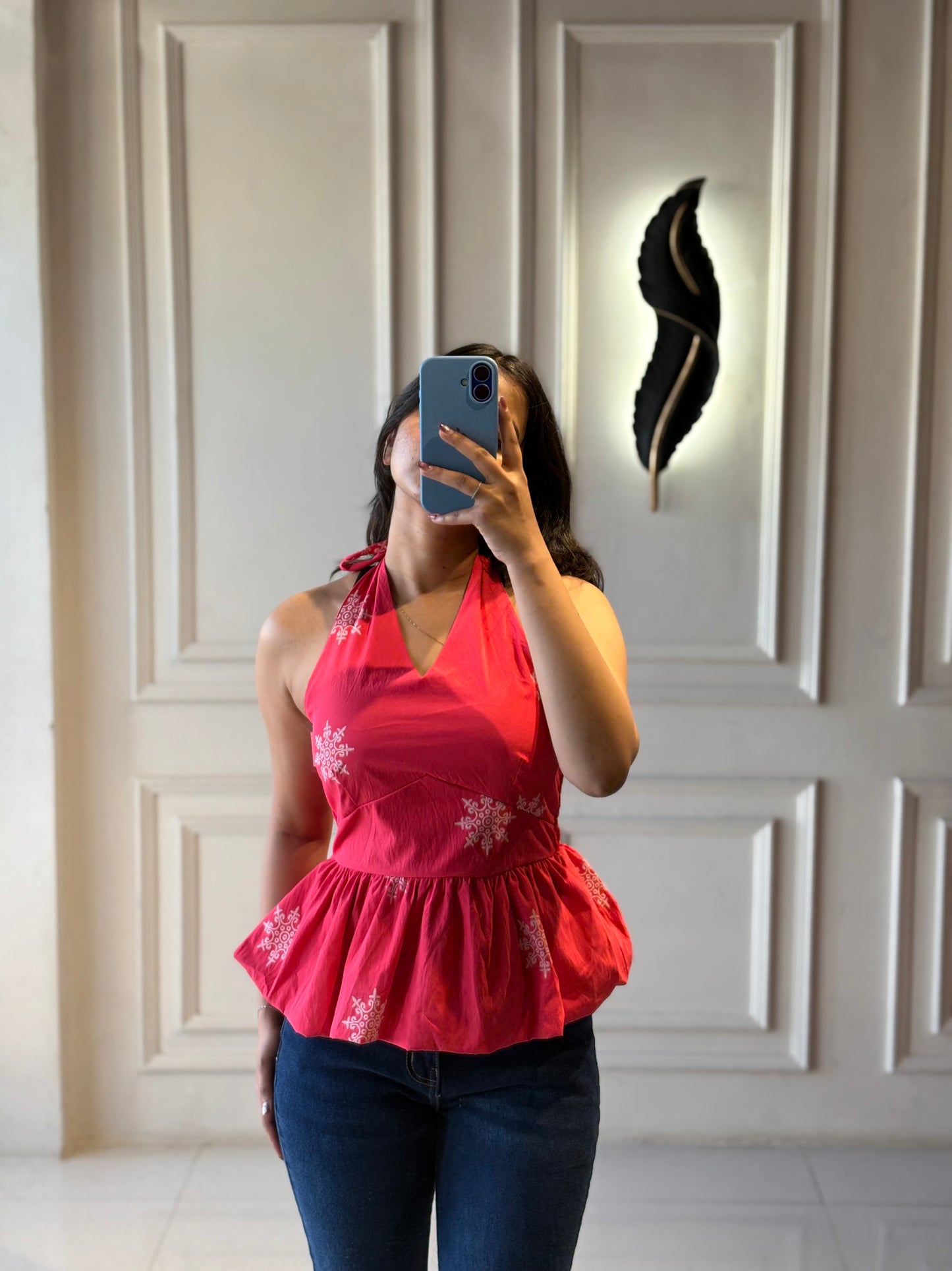 Hot Pink Halter Neck Top