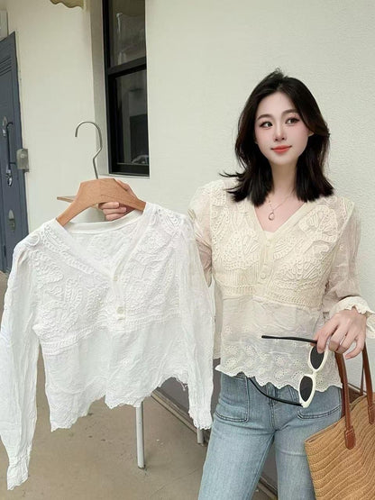 White Lace Summer Top