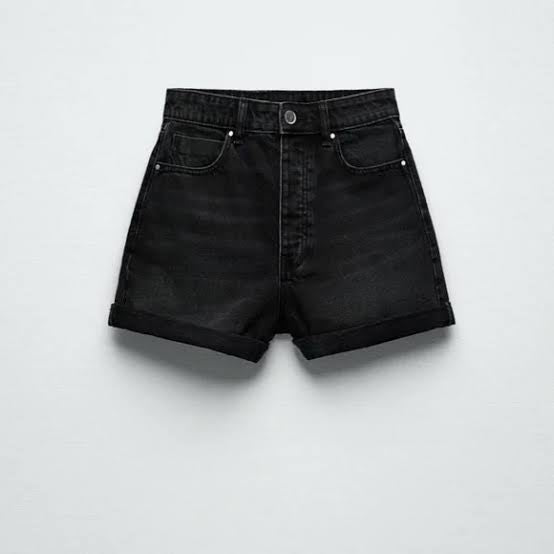 Z@ra carbon high waisted shorts