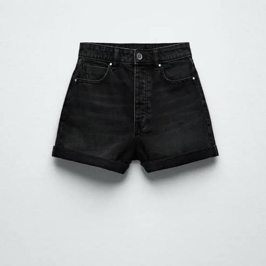 Z@ra carbon high waisted shorts