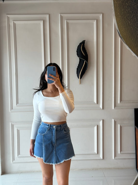 Denim Skorts