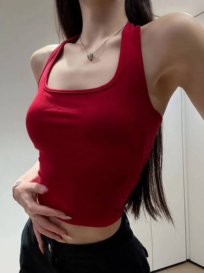 Backless designer padded tank top