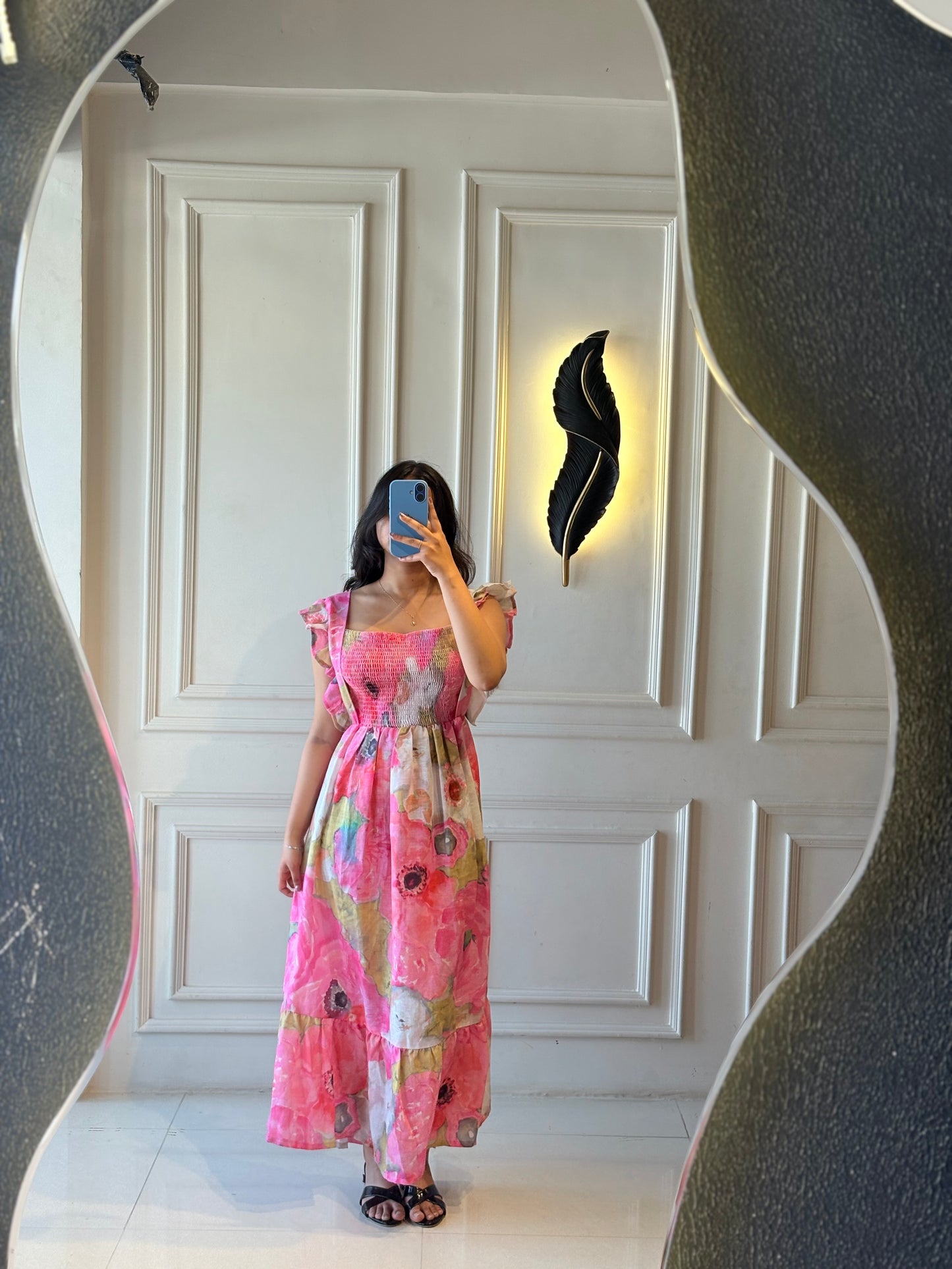 Backless Floral Dress