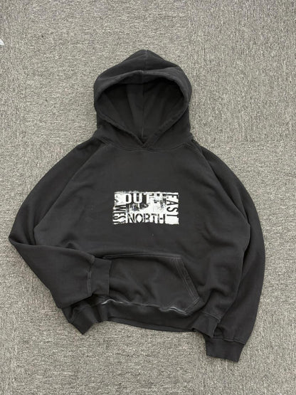 Acid wash unisex hoodie