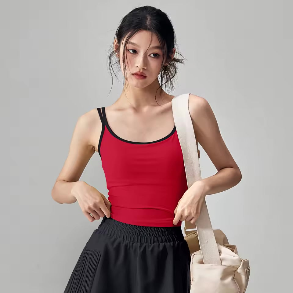 Contrast Padded Tops