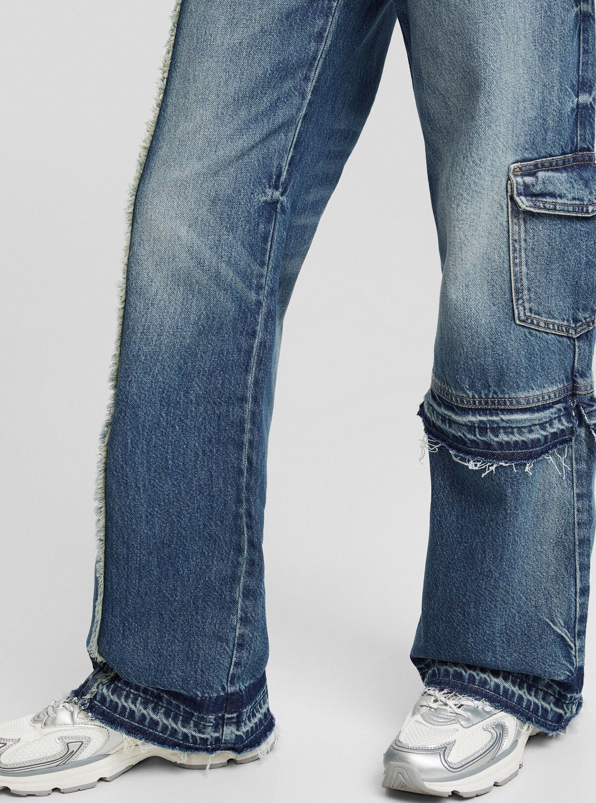 Raw Hem Straight Fit Denim