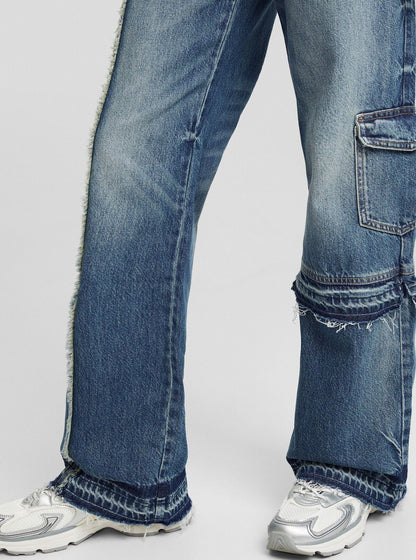 Raw Hem Straight Fit Denim