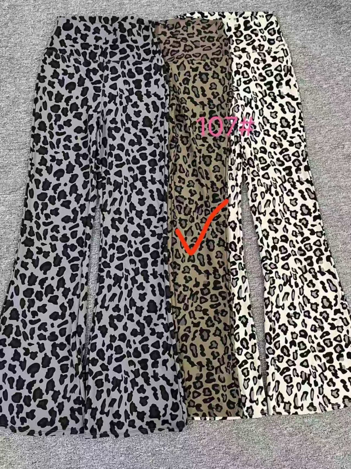 Leopard Print Flared Pants