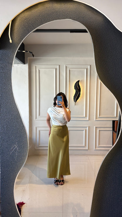 Long Satin Skirt