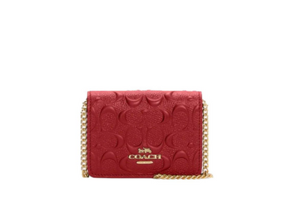 Red mini sling wallet