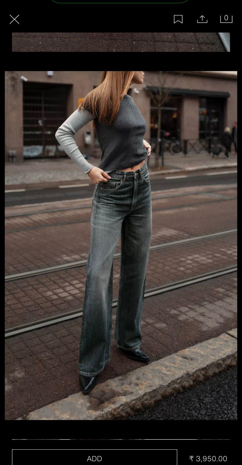 Vintage dark whisker wash denim